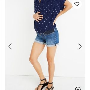 Maternity Side-Inset Jean Shorts Size 29